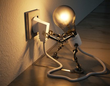 light bulb plugging itself in to the wall